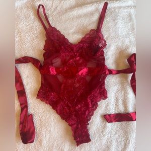 NEW WITH TAGS Red Adome bodysuit lingerie